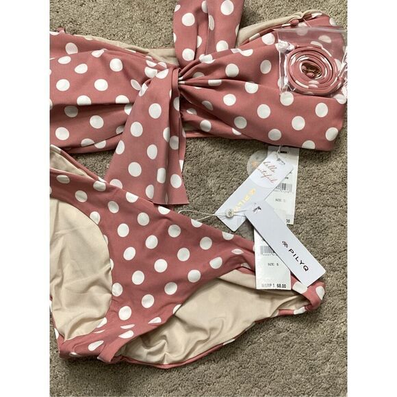 New. Pilyq Milly Dot bikini set.  D-cup/S-bottom. MSRP $169 - Picture 11 of 11